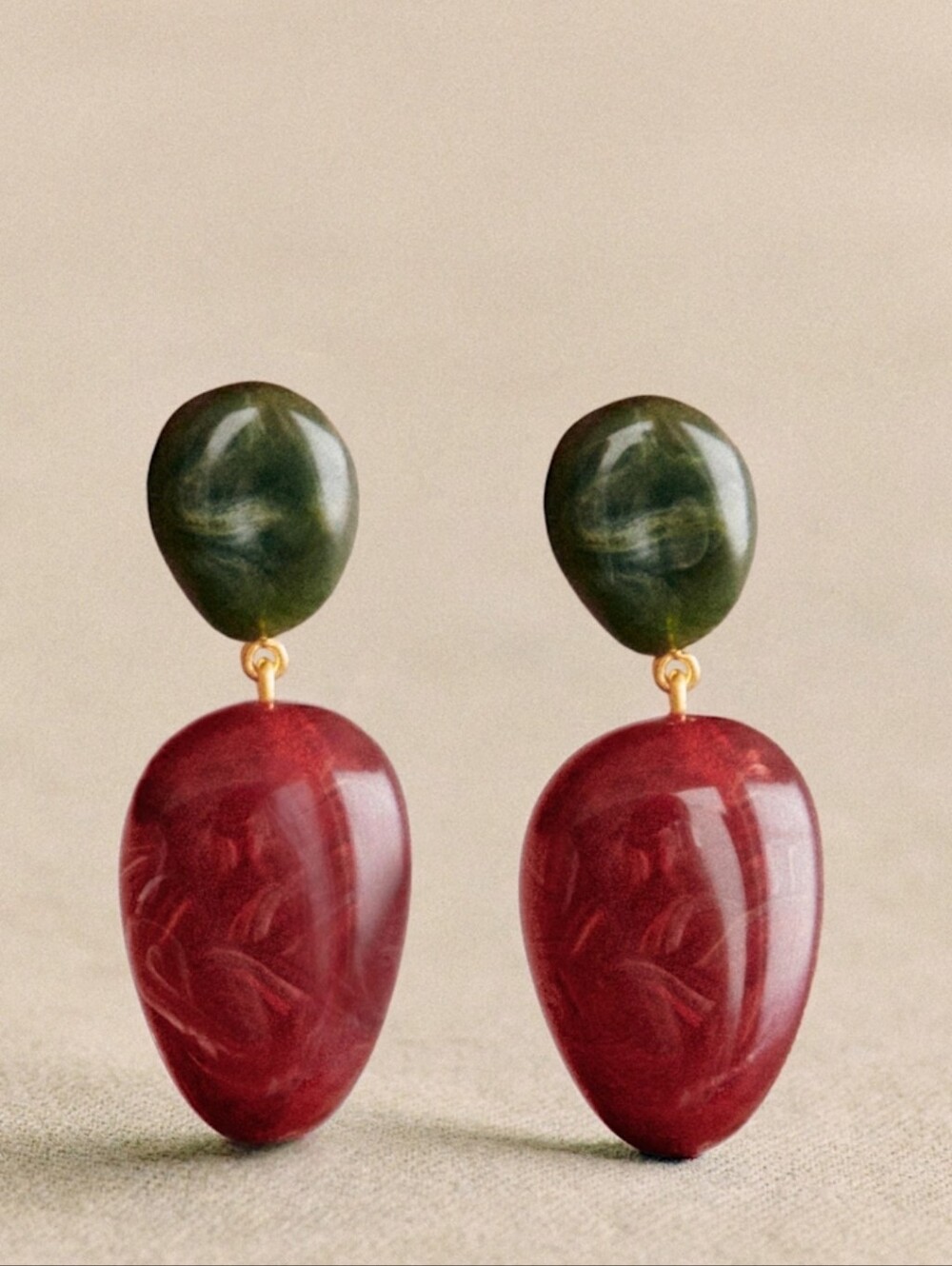 Nwt! Carla Earrings Multicolored Khaki